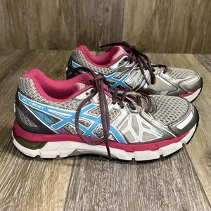 Asics Gel-Fortify Women's Size 6 US / 37 EU Gray Pink Blue Walking Sneaker Shoes